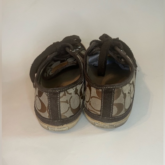 Coach Brad Logo Lace Up Sneakers Sz 8 Casual Shoes - Picture 6 of 9